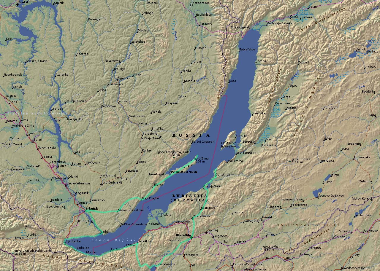 Байкал изображение на карте