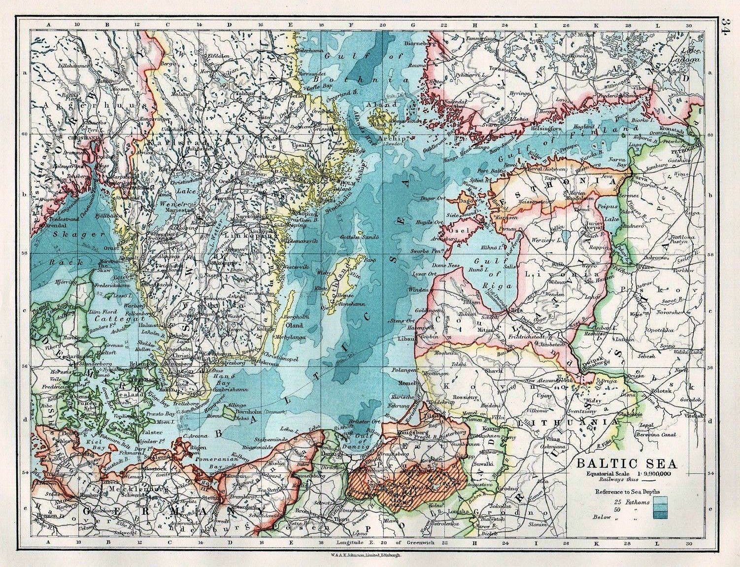 Карта балтийского моря с территориальными водами