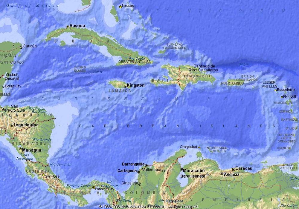 Где находятся карибы карибские острова Карибское море