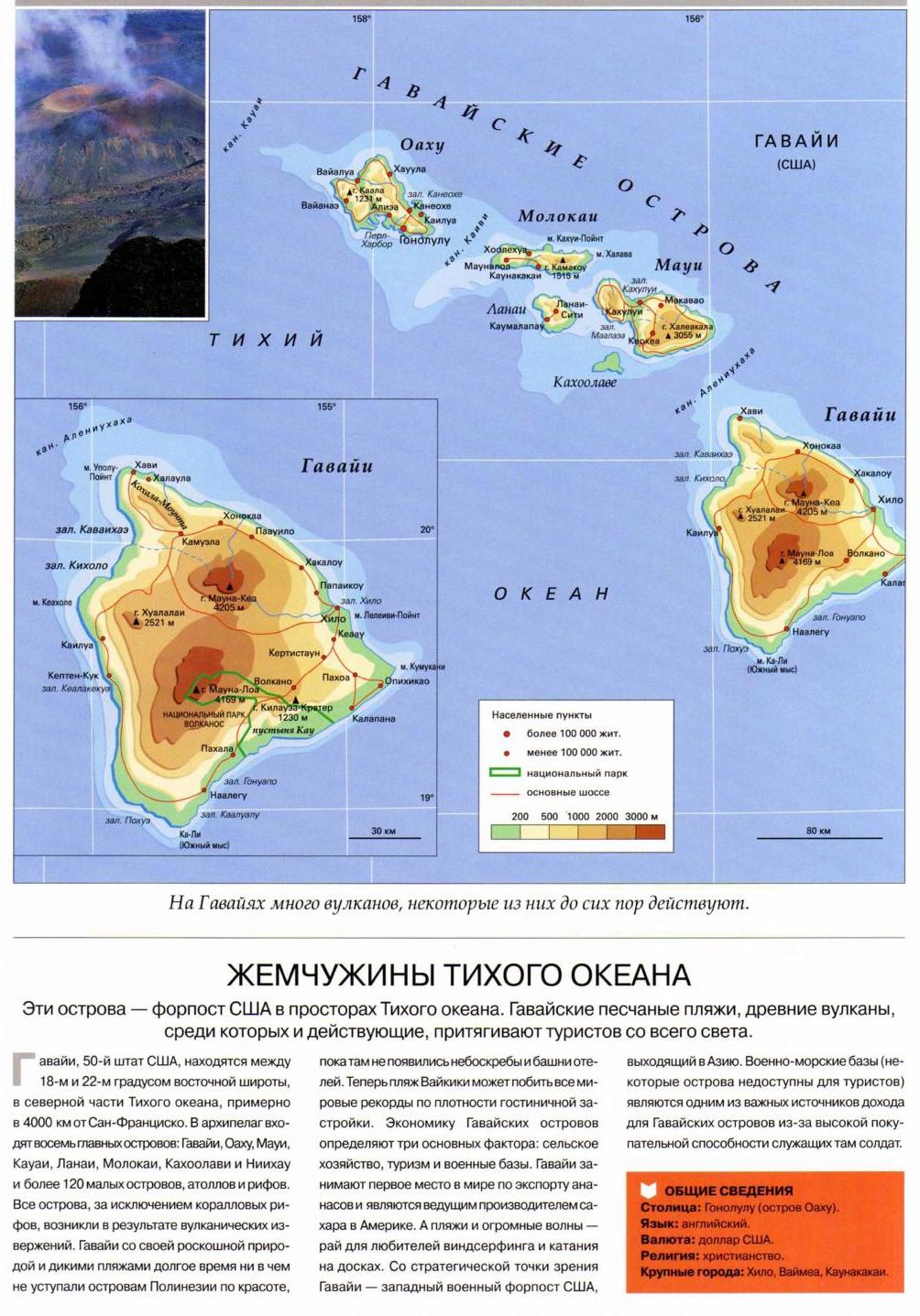 Где находятся гавайские острова Гавайские острова