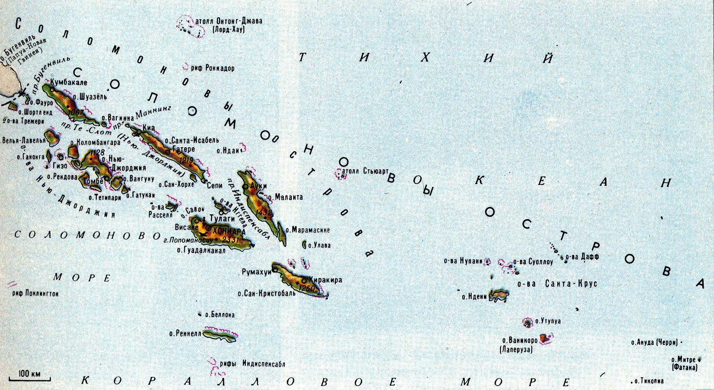 Соломоновы острова карта